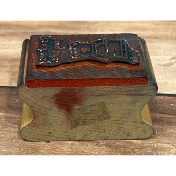 KIDSTAMPS NOT EASY BEING CUTE BEAR WOOD MOUNTED RUBBER STAMP BY SANDRA BOYNTON - Picture 4 of 7